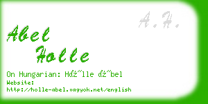 abel holle business card